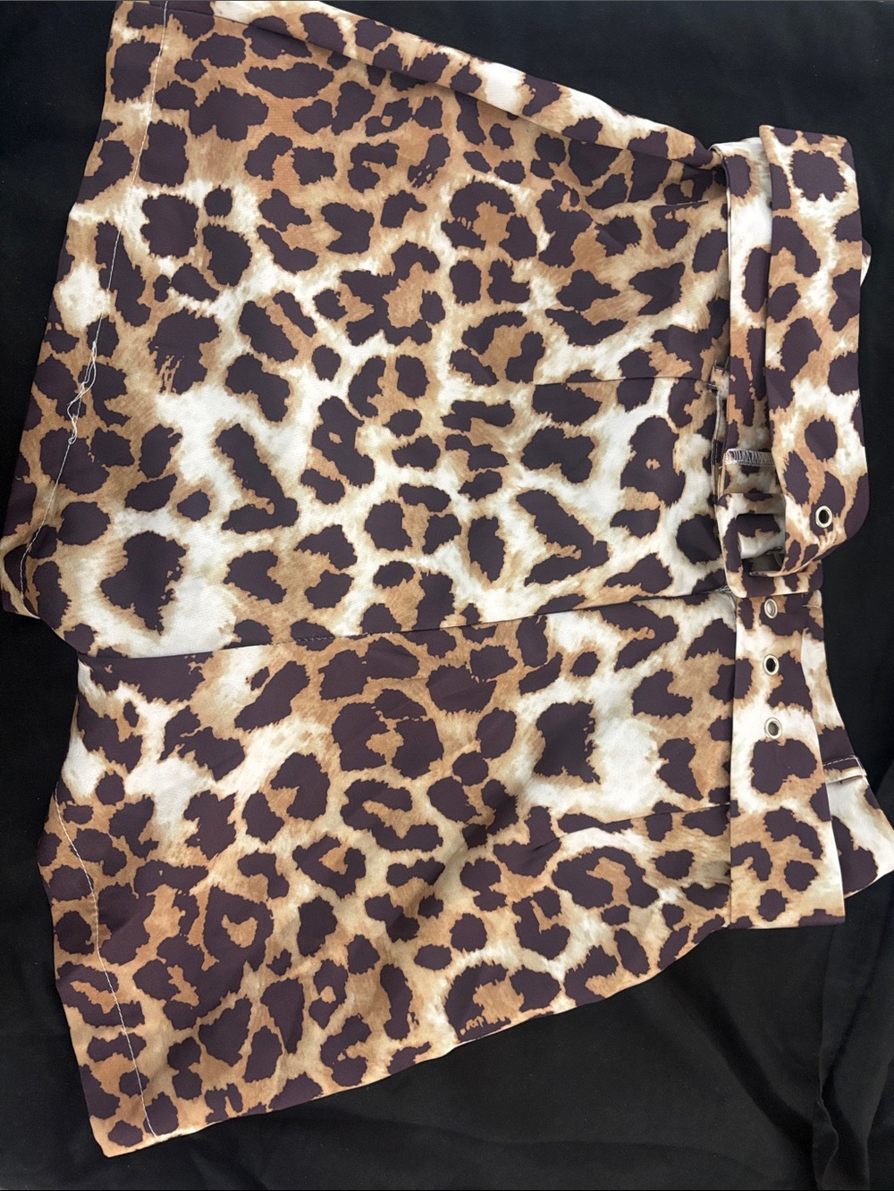 Leopard Print Blazer Jacket Set Matching Shorts With Belt